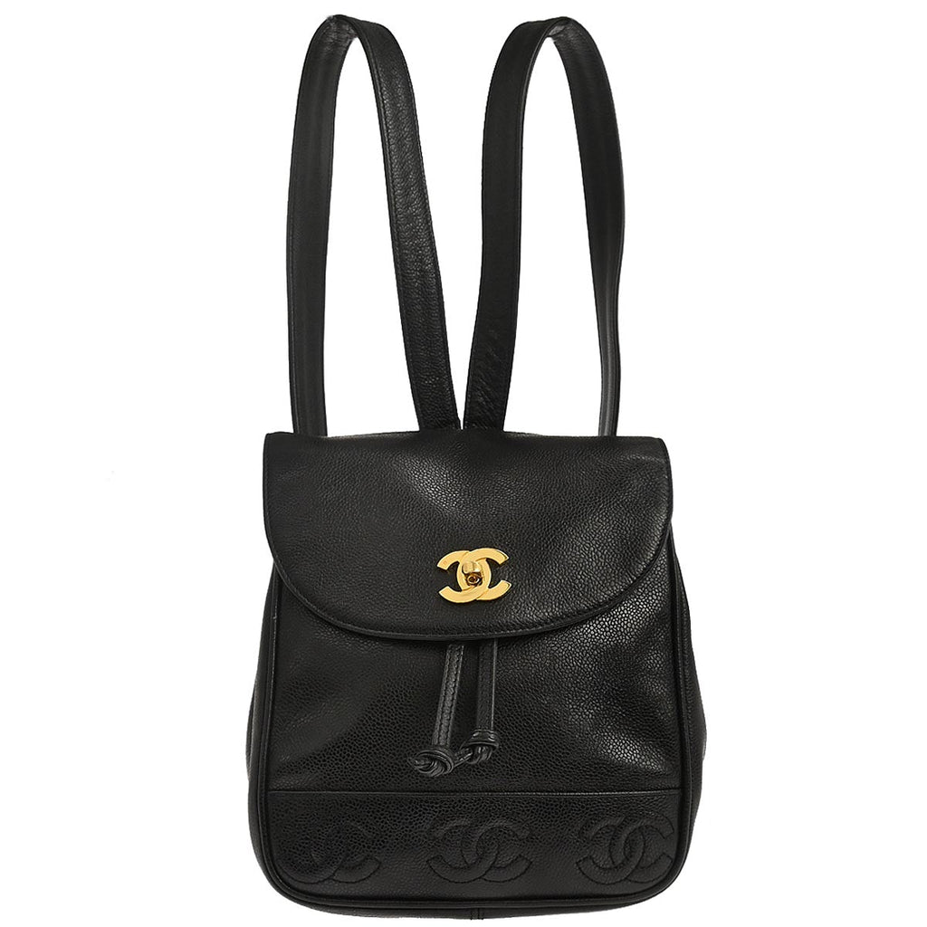 Chanel Black Calfskin Triple CC Backpack 126490 – brand-jfa display picture 2