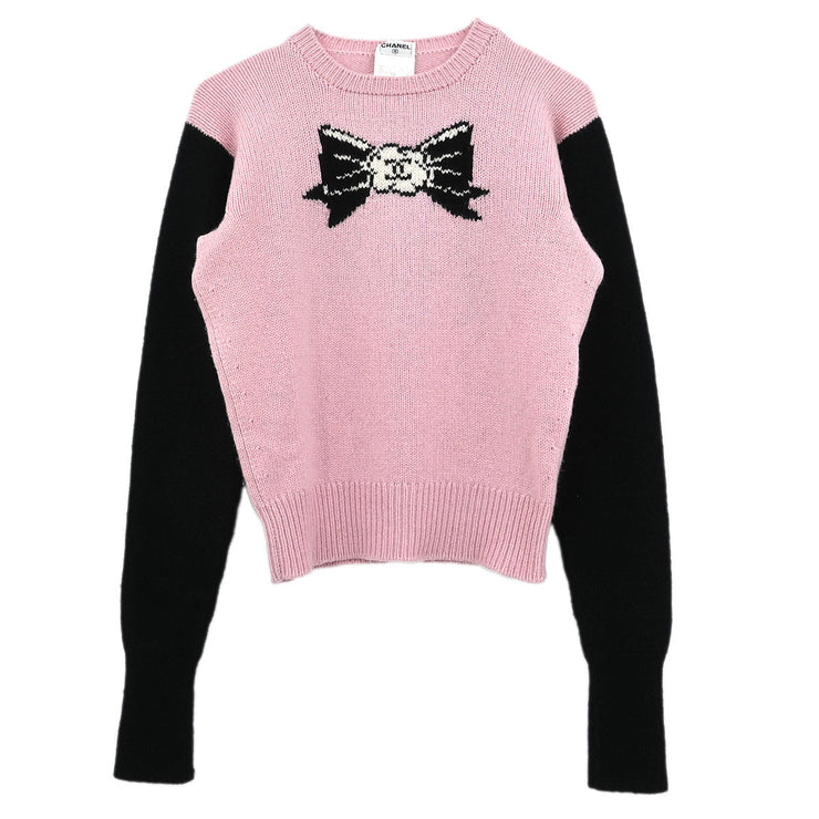 Chanel Sweater Knit Top Pink 95A #40 130893
