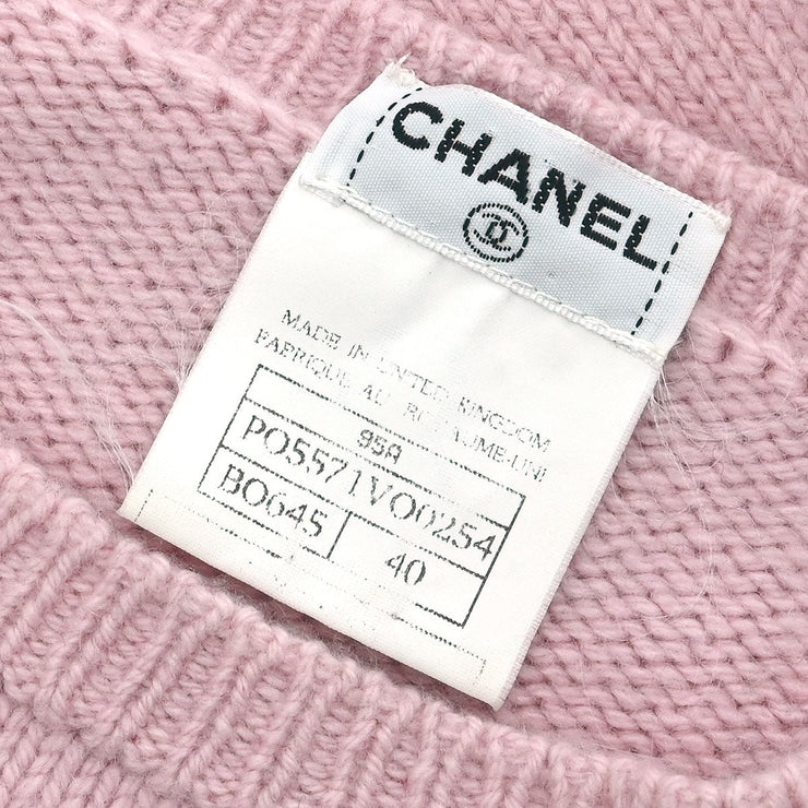 Chanel Sweater Knit Top Pink 95A #40 130893