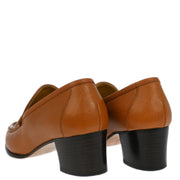 Hermes * Loafers Shoes Brown Courchevel #35 1/2 132252