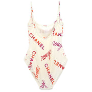 Chanel Swimwear Swimsuit White 96P #38 132286