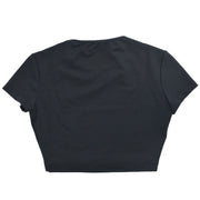 Chanel Cropped T-shirt Top Black 95P #38 132913