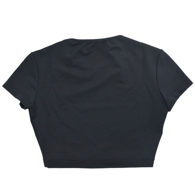Chanel Cropped T-shirt Top Black 95P #38 132913