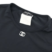 Chanel Cropped T-shirt Top Black 95P #38 132913