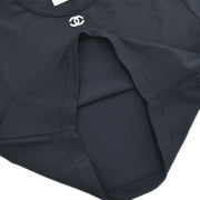 Chanel Cropped T-shirt Top Black 95P #38 132913