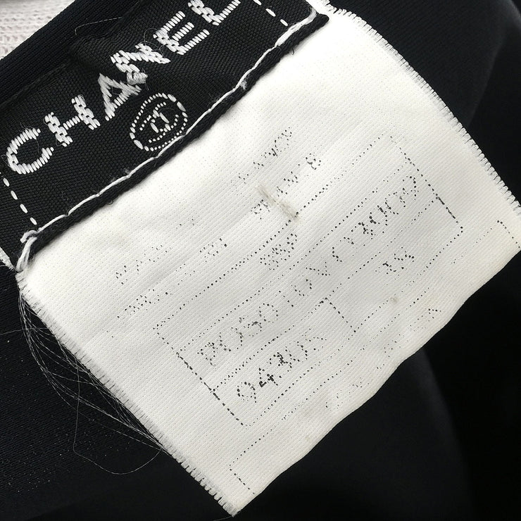 Chanel Cropped T-shirt Top Black 95P #38 132913