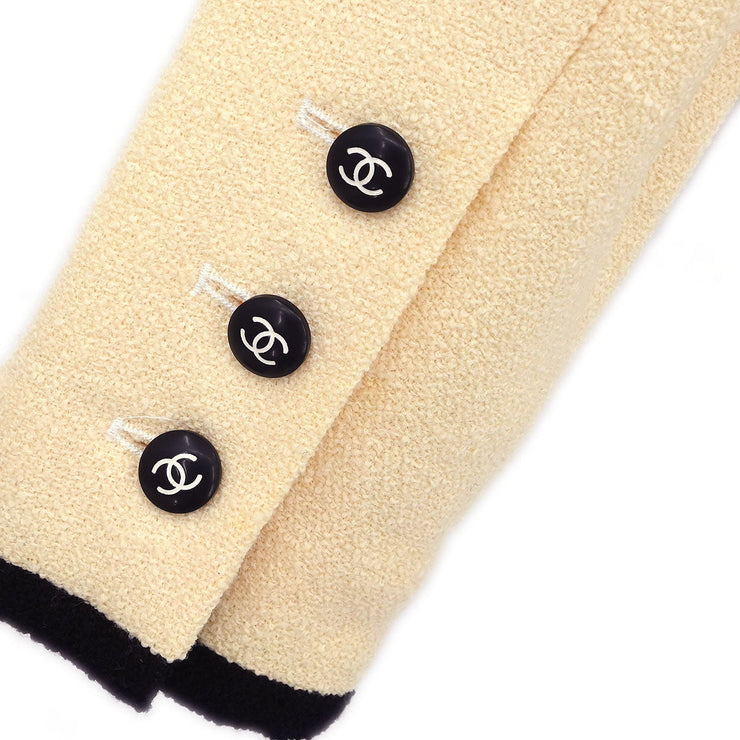 Chanel Single Breasted Jacket Off-white 96P #38 133513