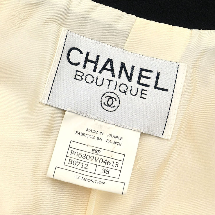 Chanel Single Breasted Jacket Off-white 96P #38 133513
