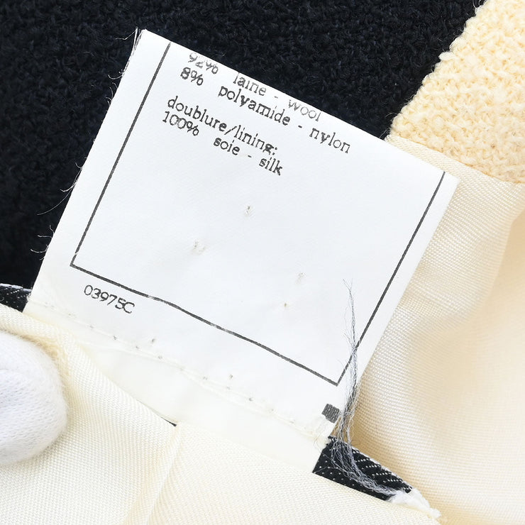 Chanel Single Breasted Jacket Off-white 96P #38 133513