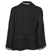 Chanel Double Breasted Jacket Black 95A #40 133519