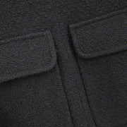 Chanel Double Breasted Jacket Black 95A #40 133519