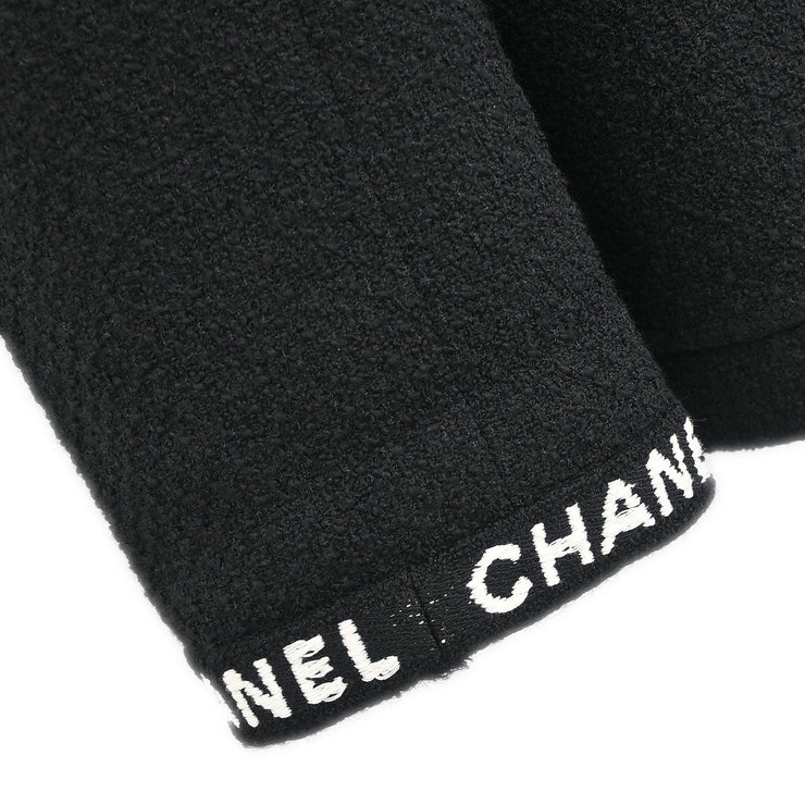 Chanel Double Breasted Jacket Black 95A #40 133519