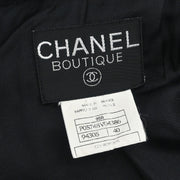 Chanel Double Breasted Jacket Black 95A #40 133519