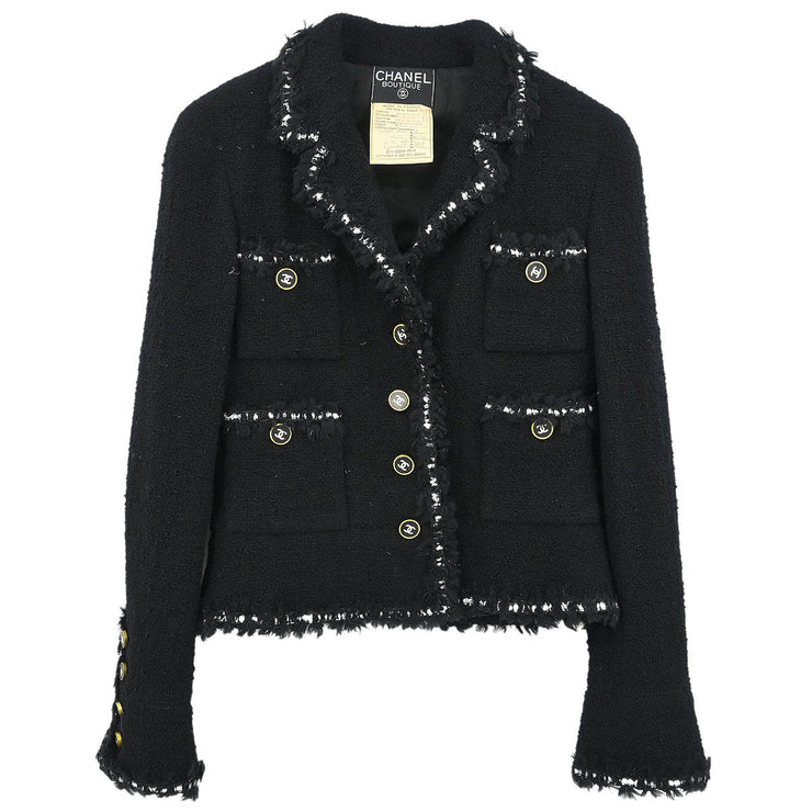Chanel Jacket Black 94A #36 134624