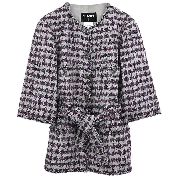 Chanel Single Breasted Collarless Jacket Gray P43160V31674 #42 134626