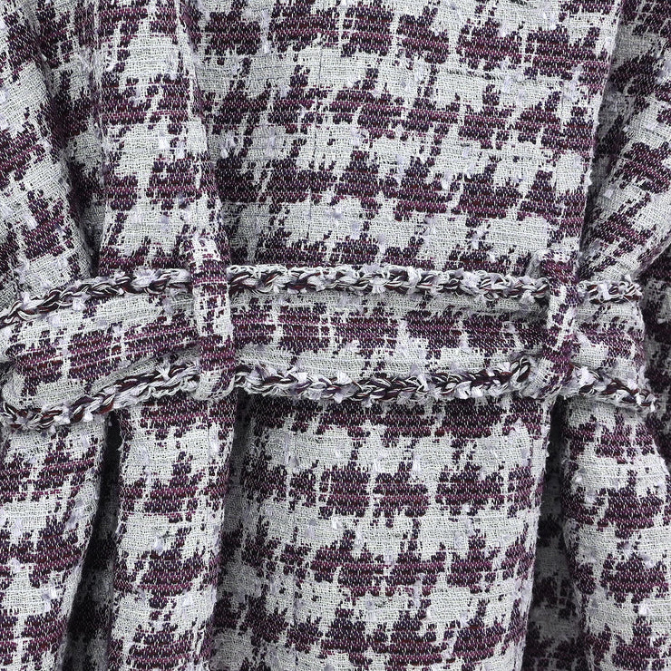 Chanel Single Breasted Collarless Jacket Gray P43160V31674 #42 134626
