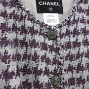 Chanel Single Breasted Collarless Jacket Gray P43160V31674 #42 134626