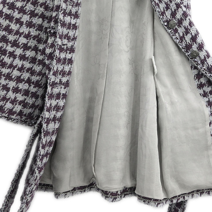 Chanel Single Breasted Collarless Jacket Gray P43160V31674 #42 134626