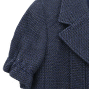 Chanel Single Breasted Jacket Navy 01P #40 134627