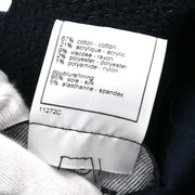 Chanel Single Breasted Jacket Navy 01P #40 134627