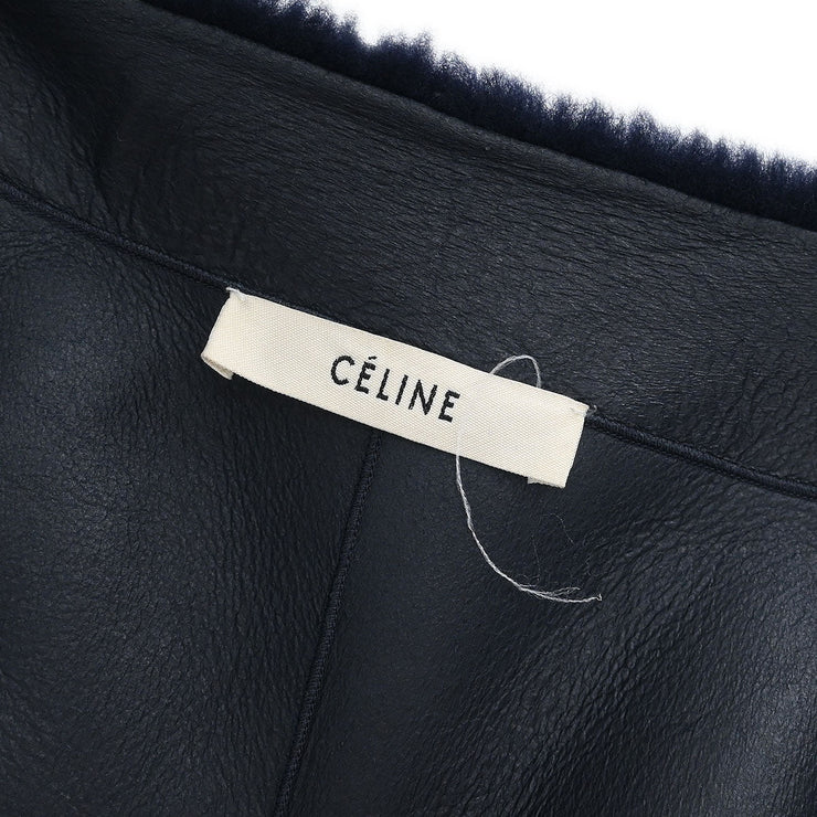 Celine Sleeveless Long Vest Jacket Navy 2 8N41/6012 #S 134632