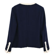 Chanel Collarless Jacket Navy 134634