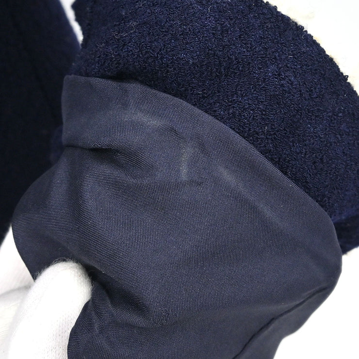 Chanel Collarless Jacket Navy 134634