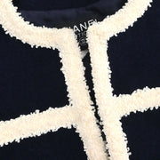 Chanel Collarless Jacket Navy 134634