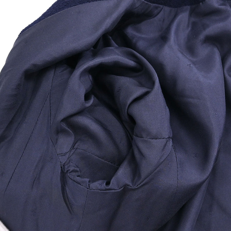 Chanel Collarless Jacket Navy 134634