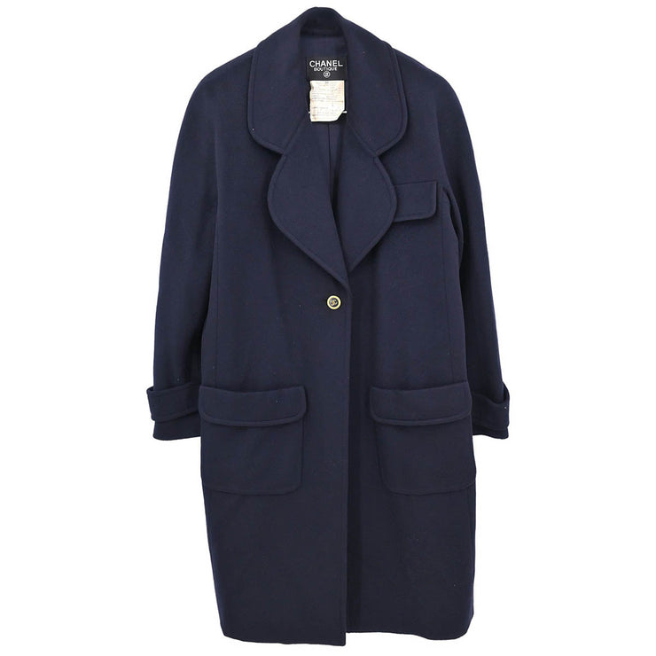 Chanel Coat Navy 94A #38 134638