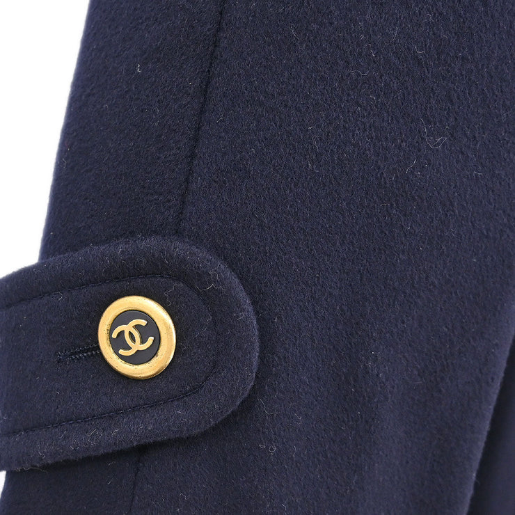 Chanel Coat Navy 94A #38 134638