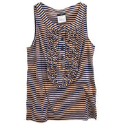 Chanel Sleeveless Tank Top Navy Pink 09P #36 134639
