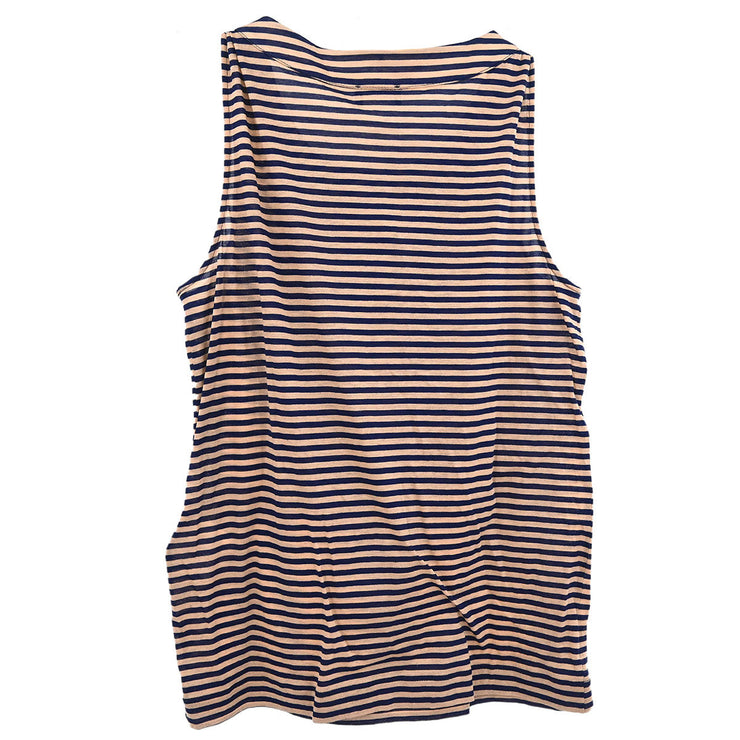 Chanel Sleeveless Tank Top Navy Pink 09P #36 134639