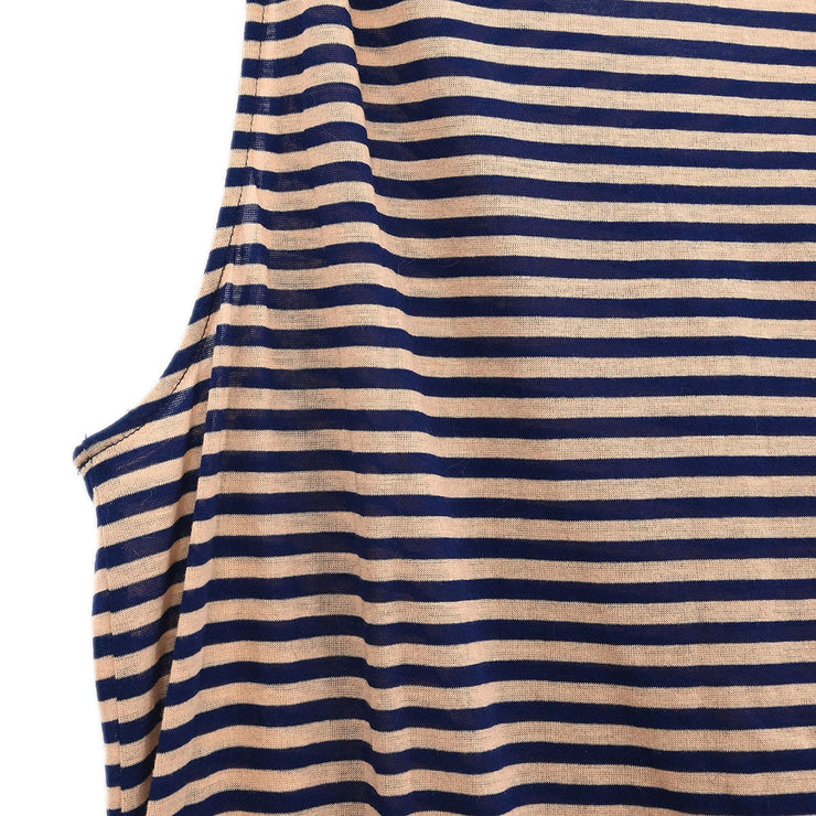 Chanel Sleeveless Tank Top Navy Pink 09P #36 134639