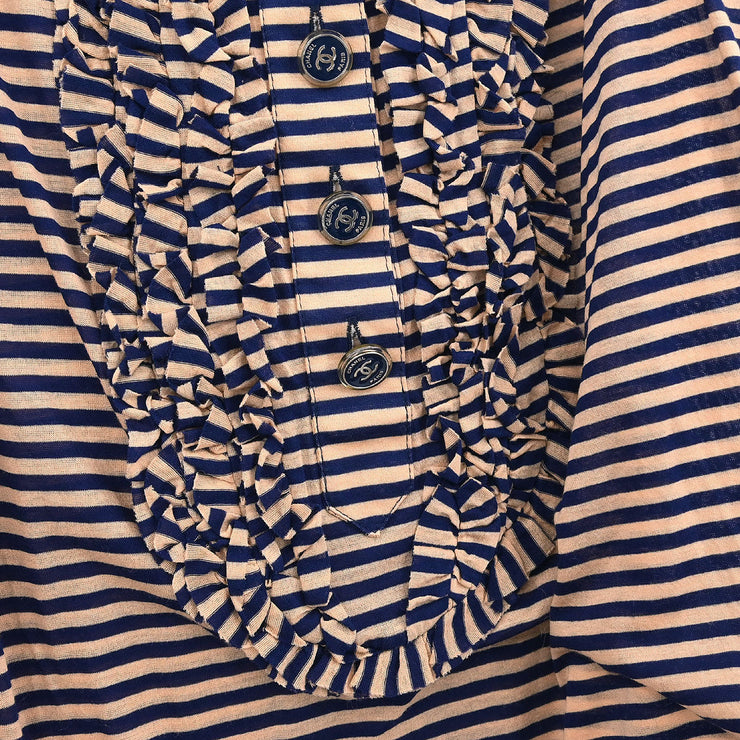 Chanel Sleeveless Tank Top Navy Pink 09P #36 134639