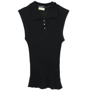 Chanel Sleeveless Tank Top Black 97P #34 134644