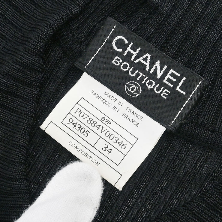Chanel Sleeveless Tank Top Black 97P #34 134644
