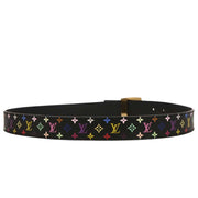 Louis Vuitton Black Multicolor Ceinture LV Cut Belt #80/32 M6890W CA1008 134653