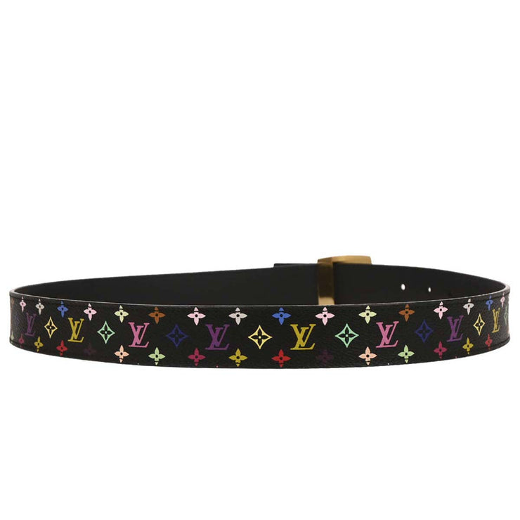 Louis Vuitton Black Multicolor Ceinture LV Cut Belt #80/32 M6890W CA1008 134653