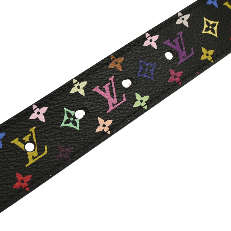 Louis Vuitton Black Multicolor Ceinture LV Cut Belt #80/32 M6890W CA1008 134653