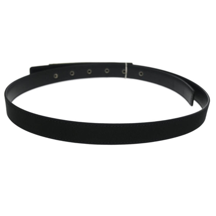 Chanel Belt Black Rhinestone Leather #80/32 B15S Small Good 134654