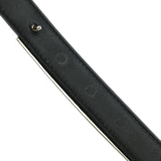 Chanel Belt Black Rhinestone Leather #80/32 B15S Small Good 134654