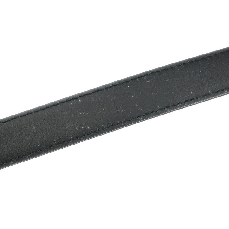 Chanel Belt Black Rhinestone Leather #80/32 B15S Small Good 134654