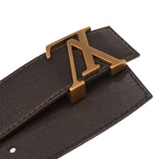 Louis Vuitton Brown Ceinture LV Initiales Utah Belt #100/40 M6902S CA1008 134655