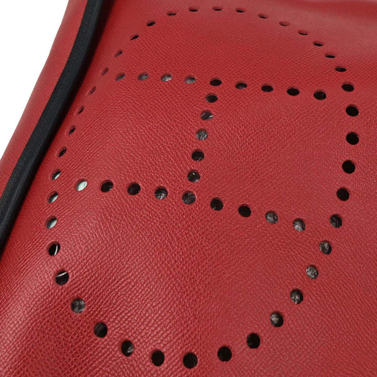 Hermes Rouge Vif Courchevel Evelyne 1 PM Shoulder Bag R Square: A 134657