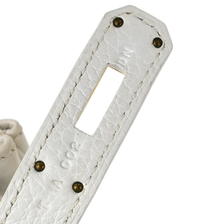 Hermes White Taurillon Clemence Birkin 30 Handbag T HA 002 DN 134658