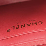Chanel Red Calfskin Chevron Mini Classic Square Flap Bag 17 134662