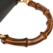 Gucci Dark Green Pigskin Bamboo 2way Handbag 000.29.0633 134664