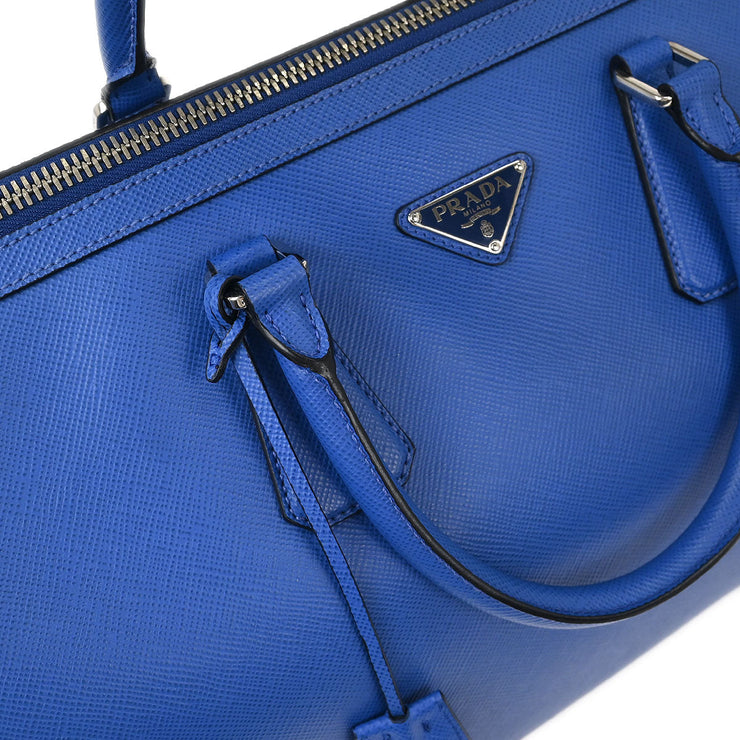 Prada Blue Leather Travel Duffle 2way Shoulder Handbag 56/4 134669