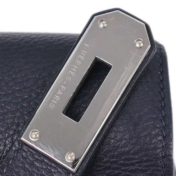 Hermes Blue Indigo Togo Kelly 50 Retourne 2way Handbag 11 Square: E 134672